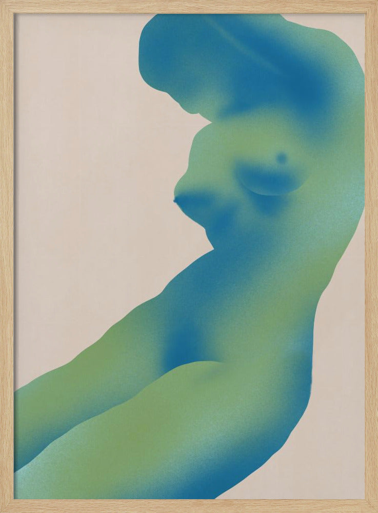 Menselijke figuur abstract met gradiënten | Poster