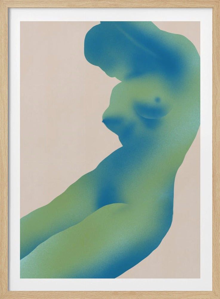 Menselijke figuur abstract met gradiënten | Poster