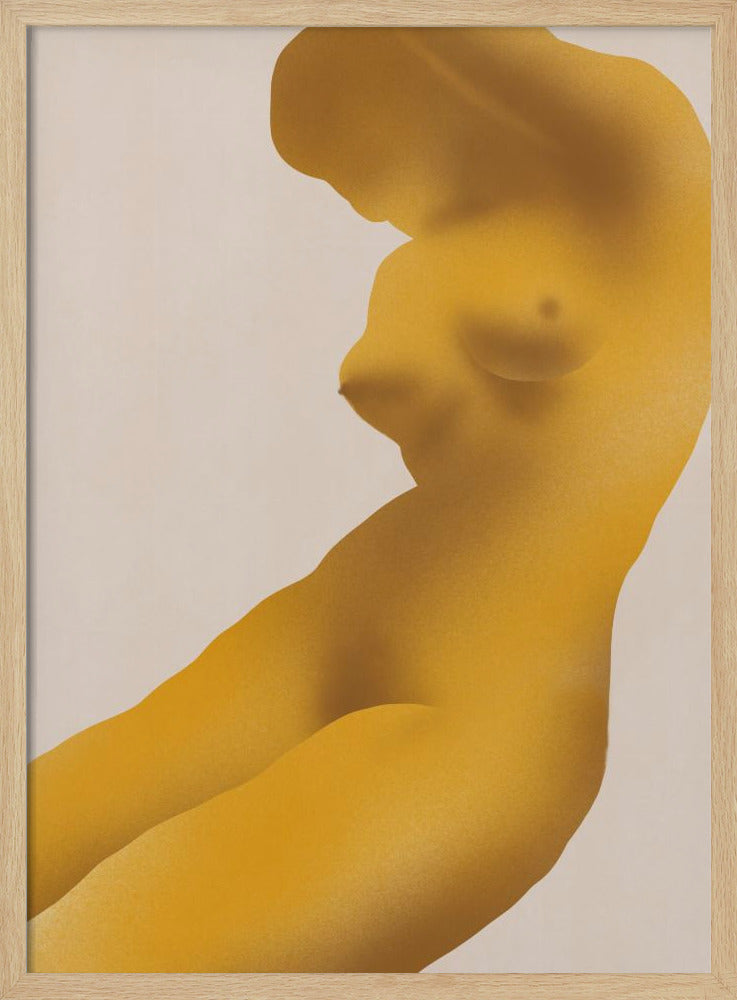 Golden Color Nude Abstract | Poster
