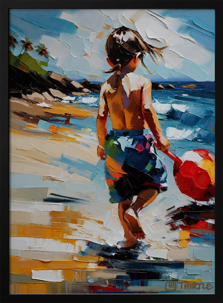 Jongen op het strand | Poster