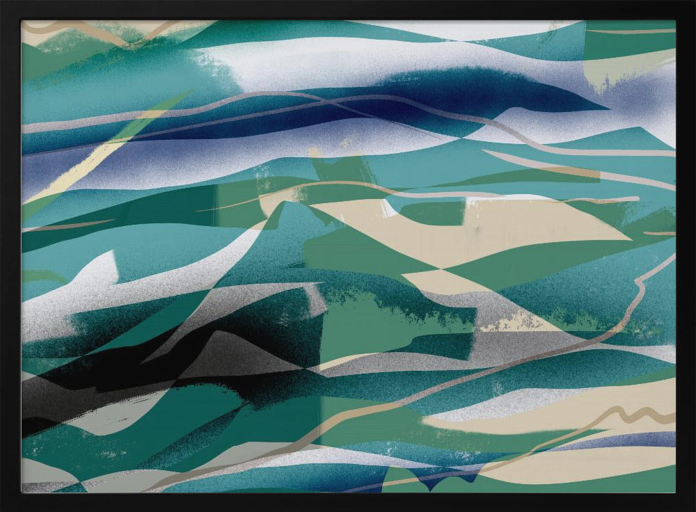 Abstractie in landschap | Poster