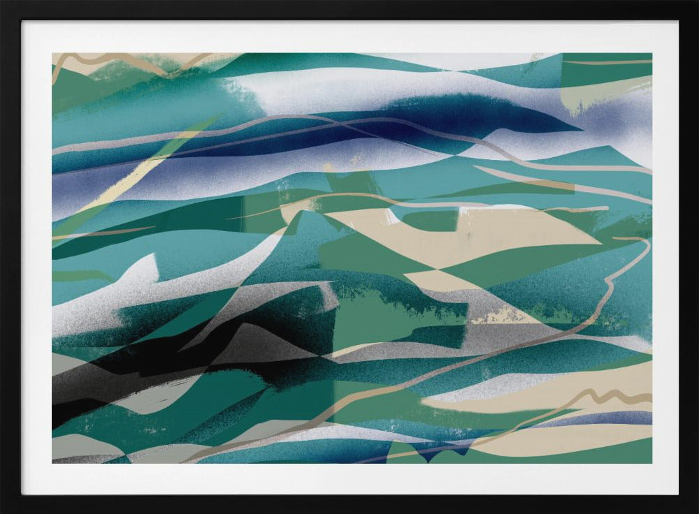 Abstractie in landschap | Poster
