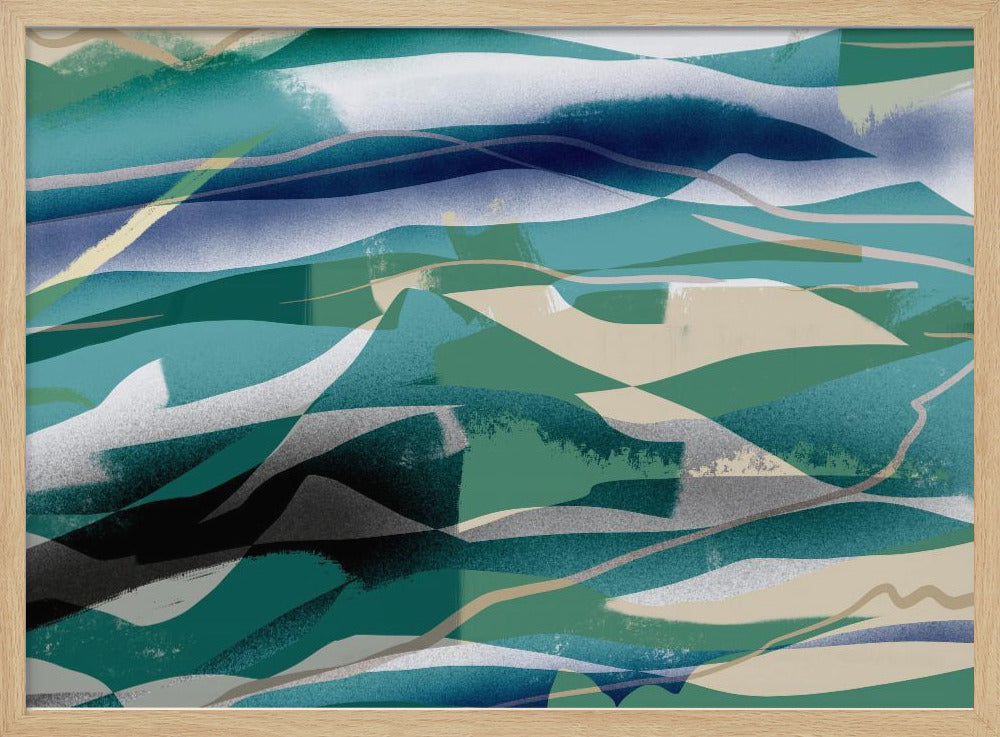 Abstractie in landschap | Poster