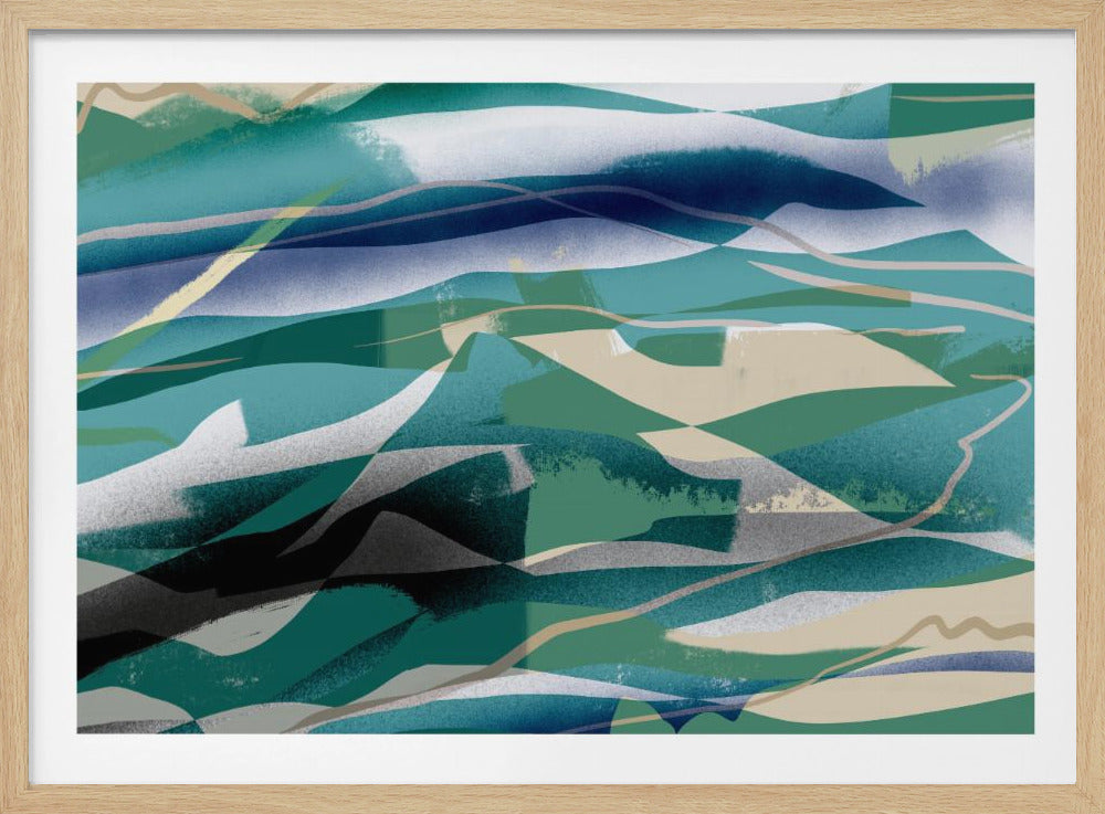 Abstractie in landschap | Poster