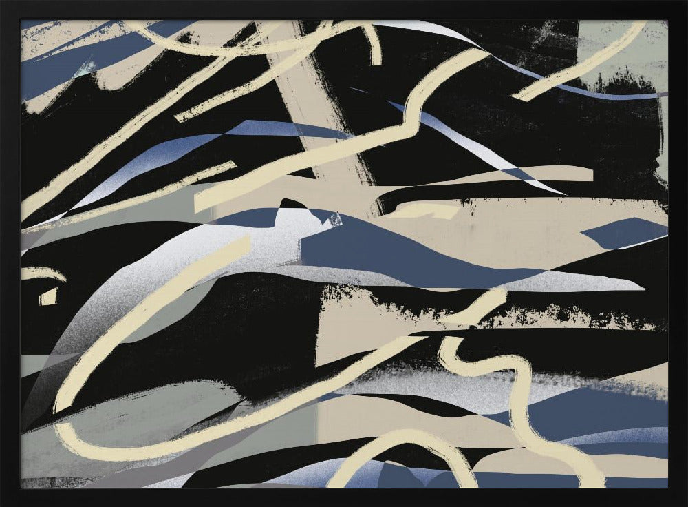 Abstracte bergketen | Poster