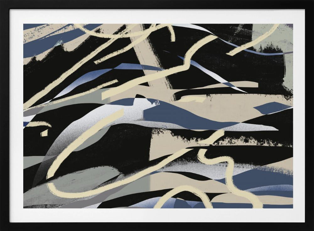 Abstracte bergketen | Poster
