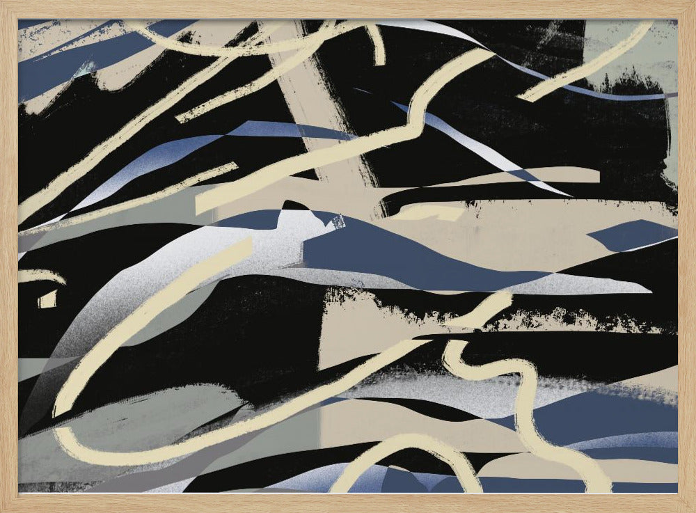 Abstracte bergketen | Poster