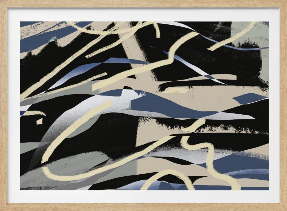 Abstracte bergketen | Poster
