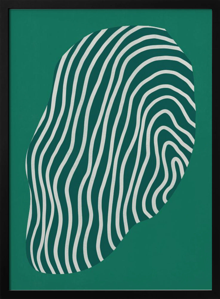 Lijnkunst opgesloten in ruimtegroen | Poster
