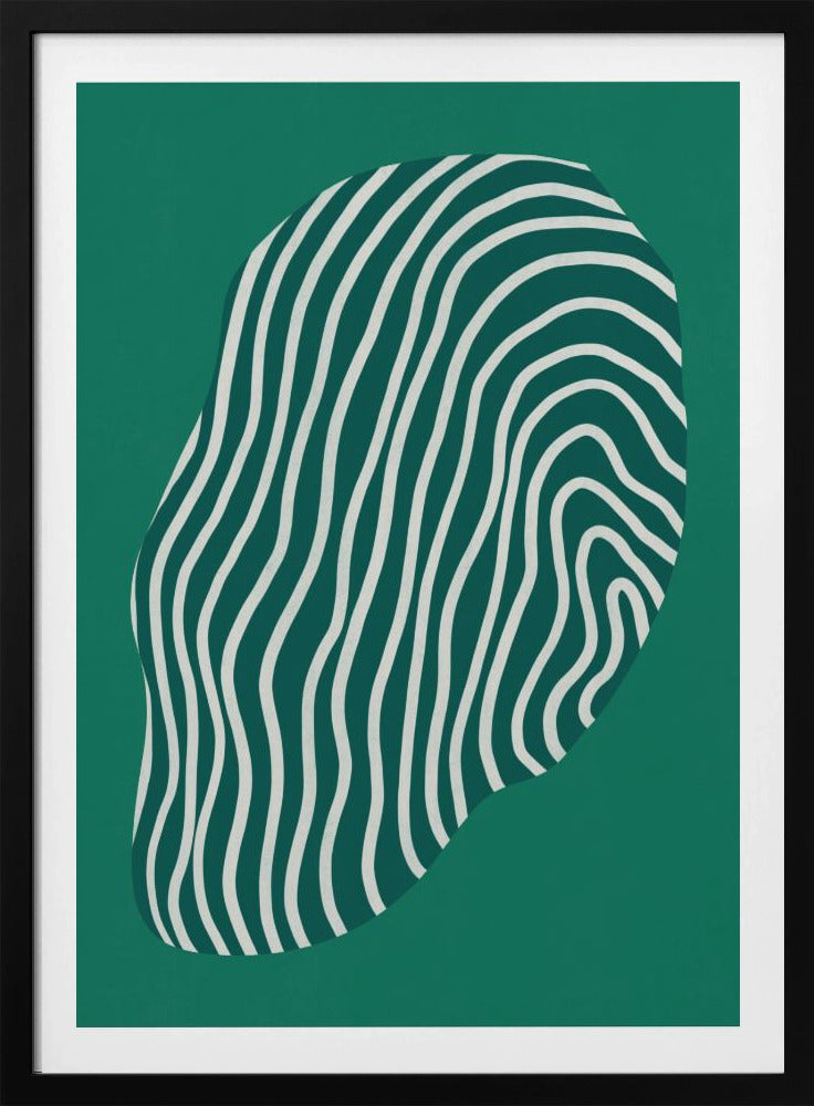 Lijnkunst opgesloten in ruimtegroen | Poster