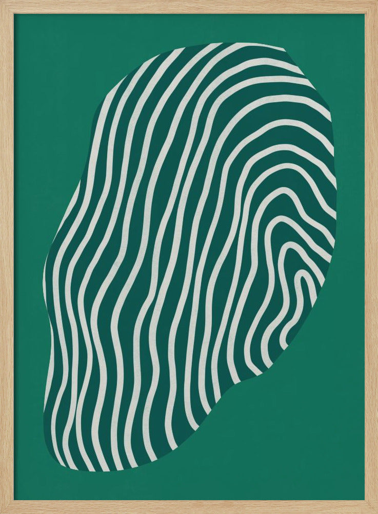 Lijnkunst opgesloten in ruimtegroen | Poster