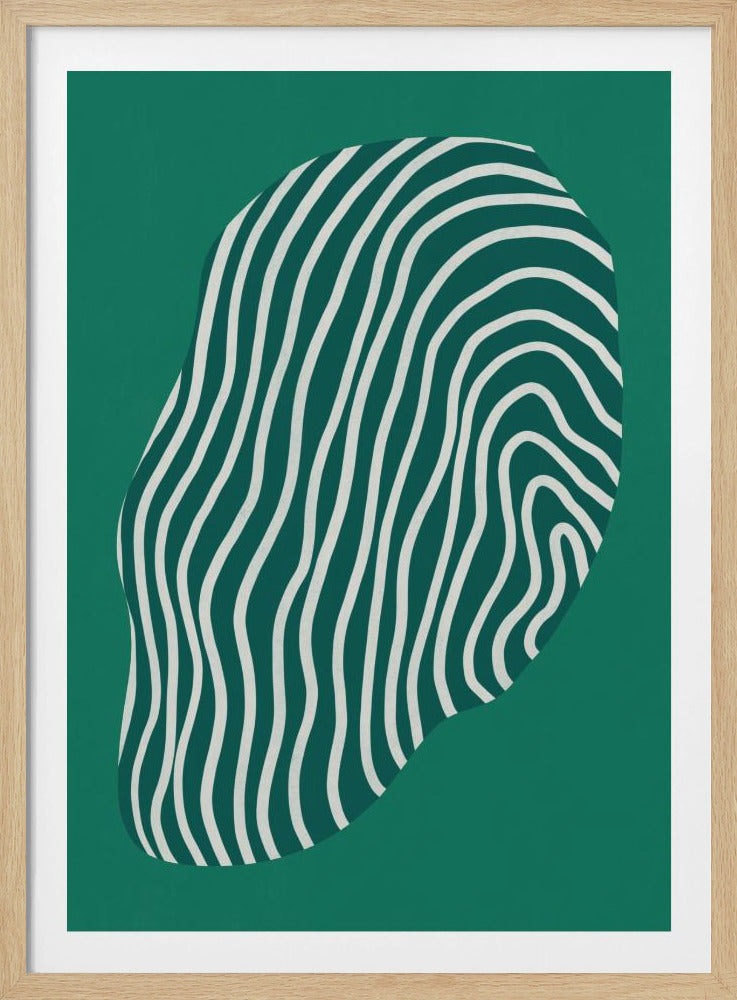 Lijnkunst opgesloten in ruimtegroen | Poster