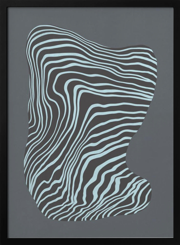 Lijnkunst in ruimtegrijs | Poster