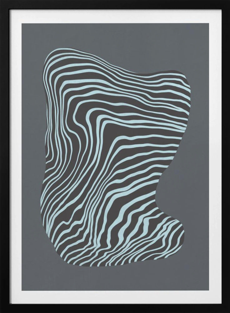Lijnkunst in ruimtegrijs | Poster
