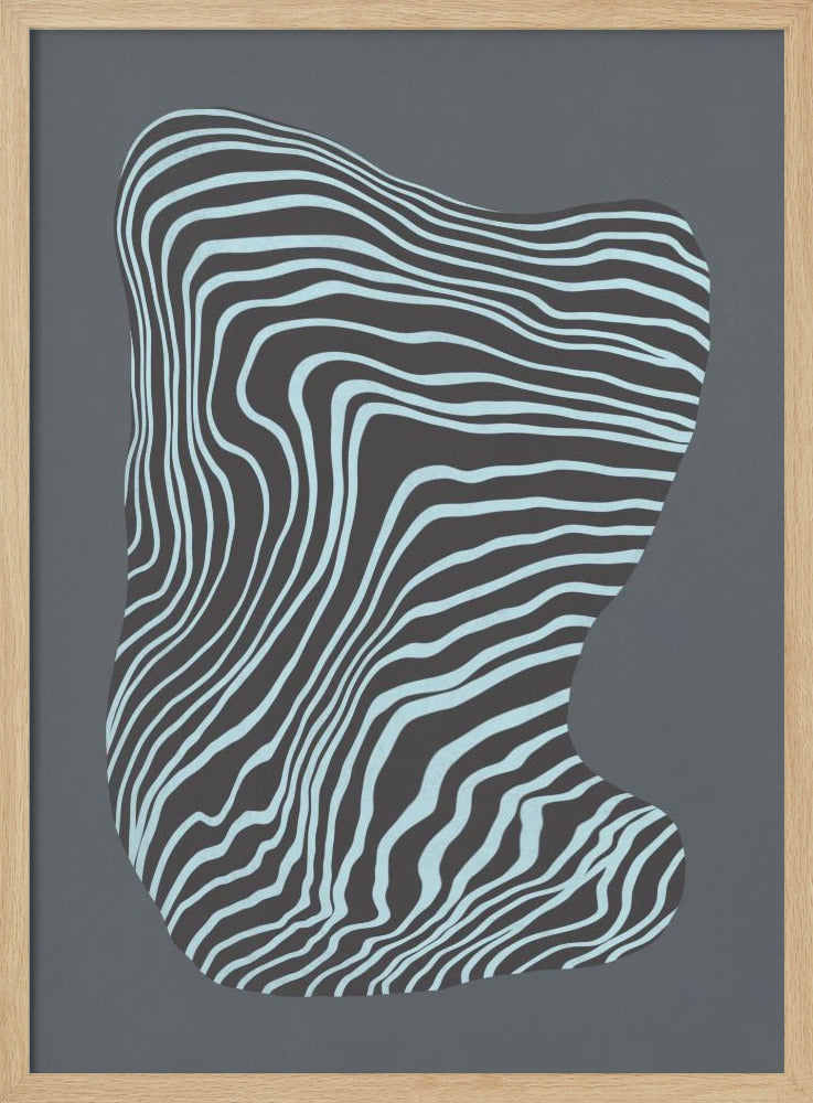 Lijnkunst in ruimtegrijs | Poster