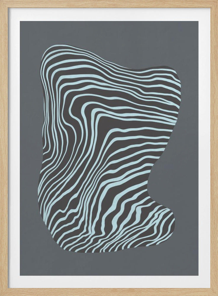 Lijnkunst in ruimtegrijs | Poster