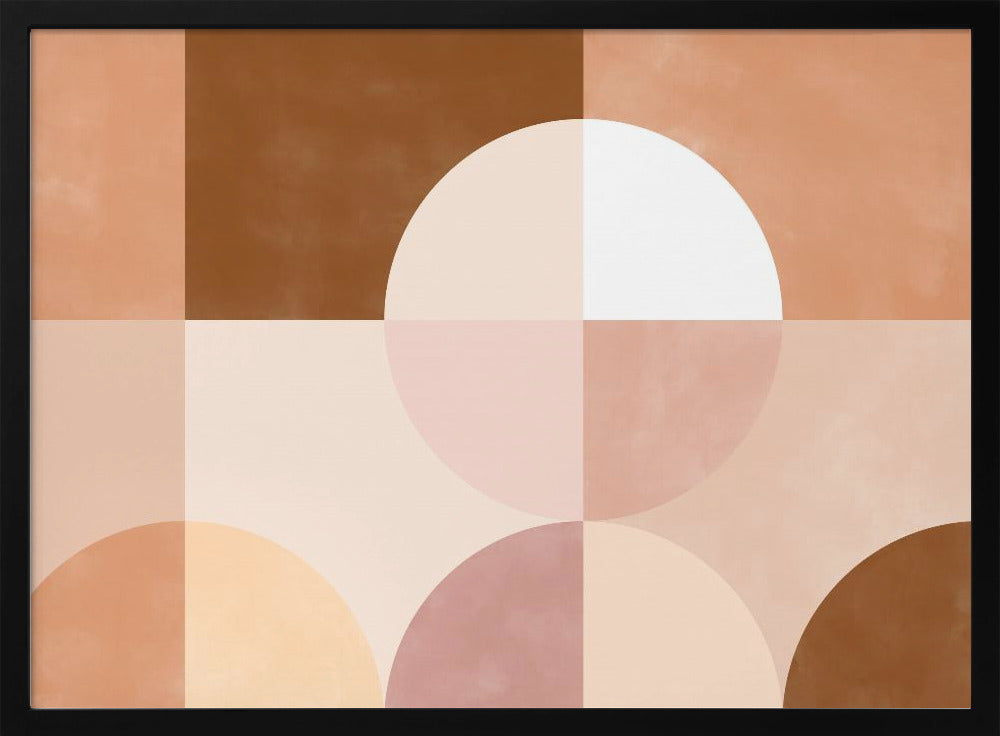 Geometrische vormen met warme aardse tinten | Poster