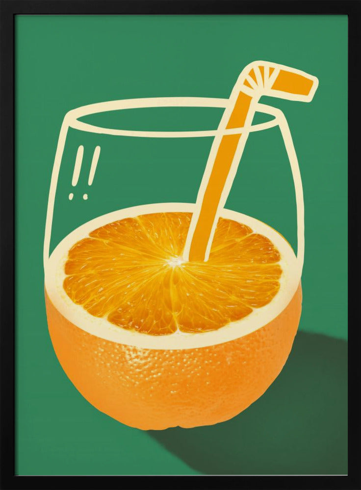 Levendig oranje, slim geïllustreerd | Poster