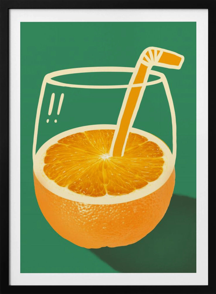 Levendig oranje, slim geïllustreerd | Poster