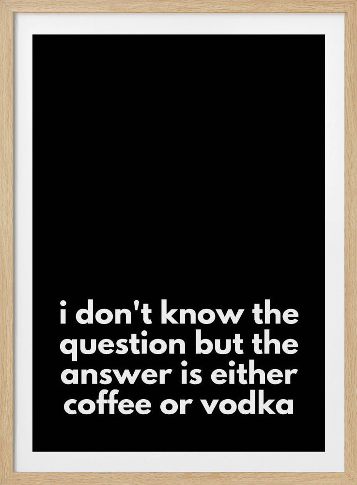 Koffie- of wodkadilemma | Poster