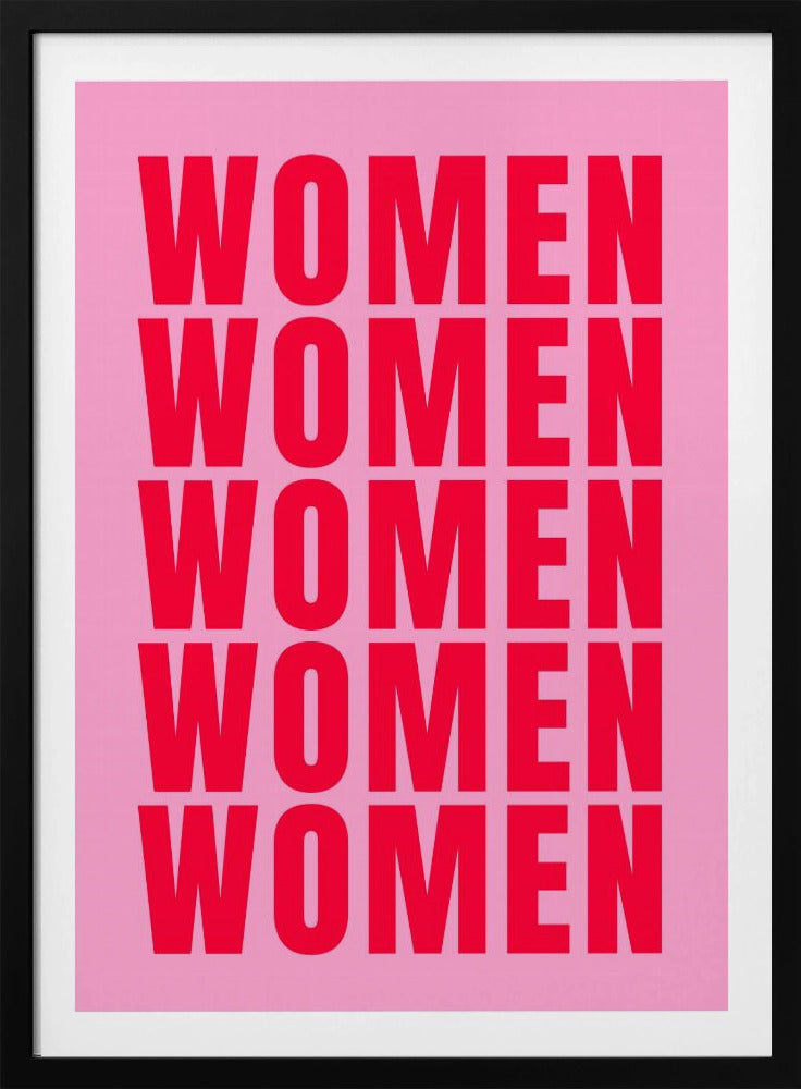 Vetgedrukte herhaling: Vrouwen | Poster