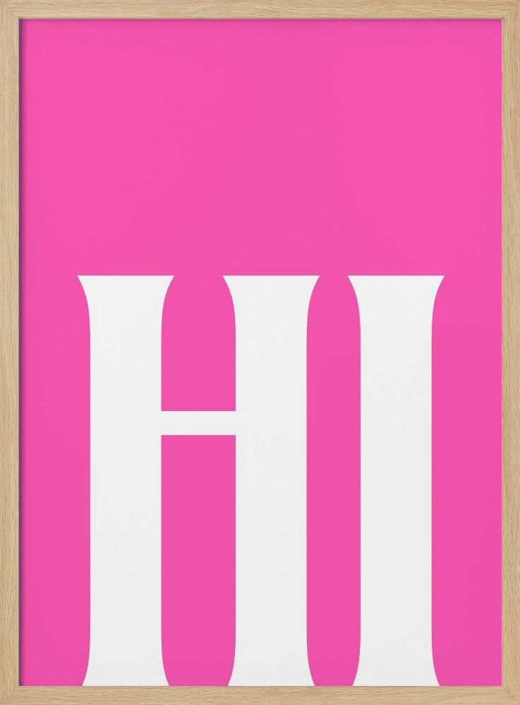 Gedurfde roze groet | Poster