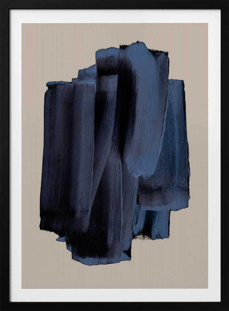 Abstracte penseelstreken 58 | Poster