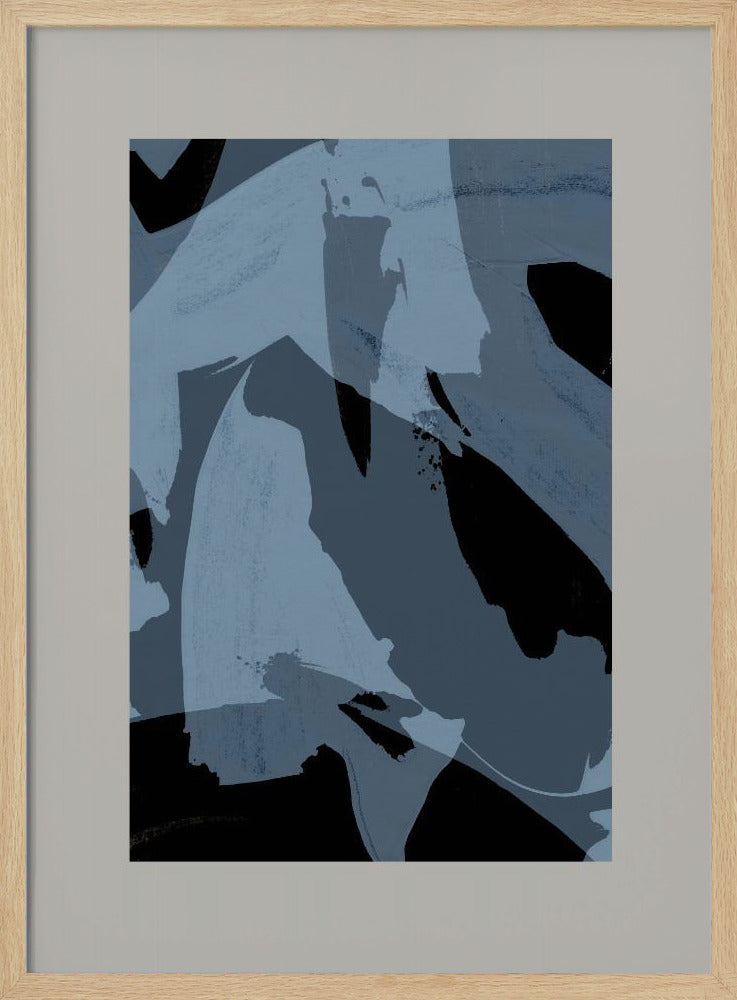 Abstracte penseelstreken 60Y | Poster