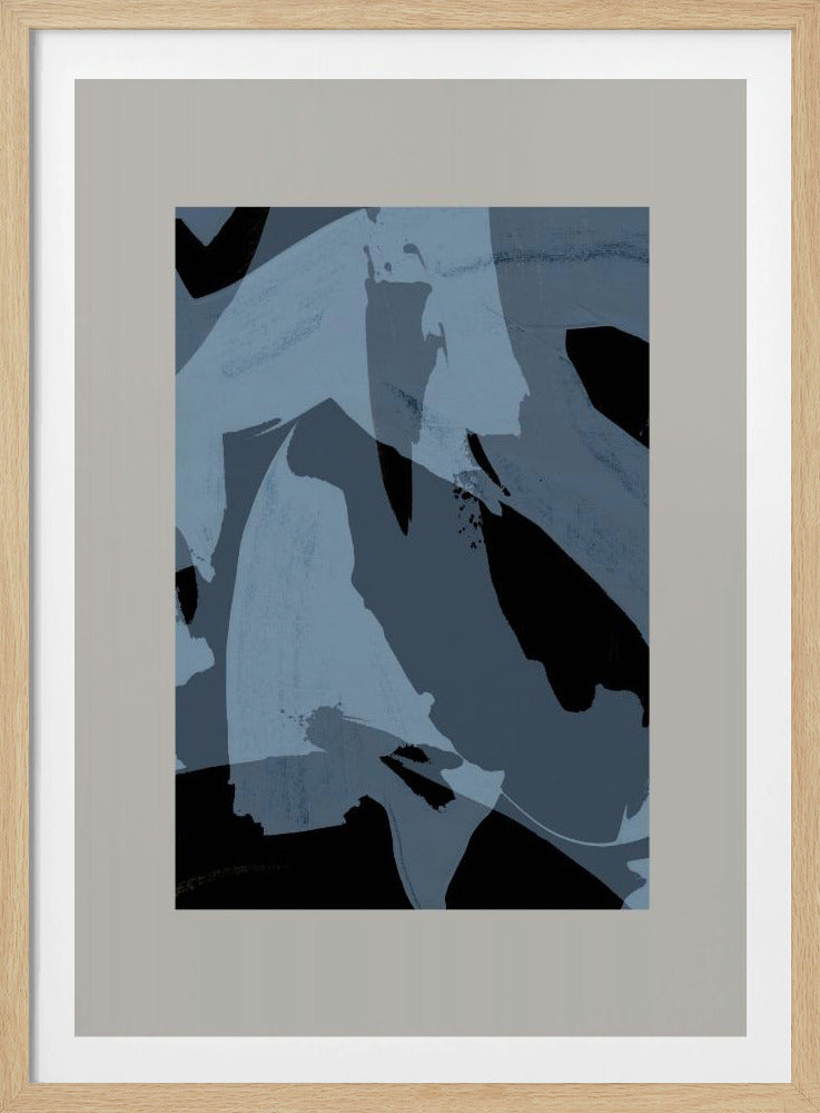 Abstracte penseelstreken 60Y | Poster