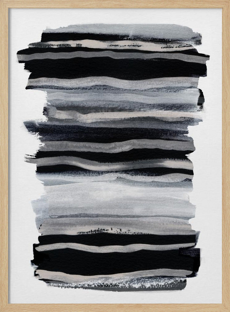 Abstracte penseelstreken 68 | Poster