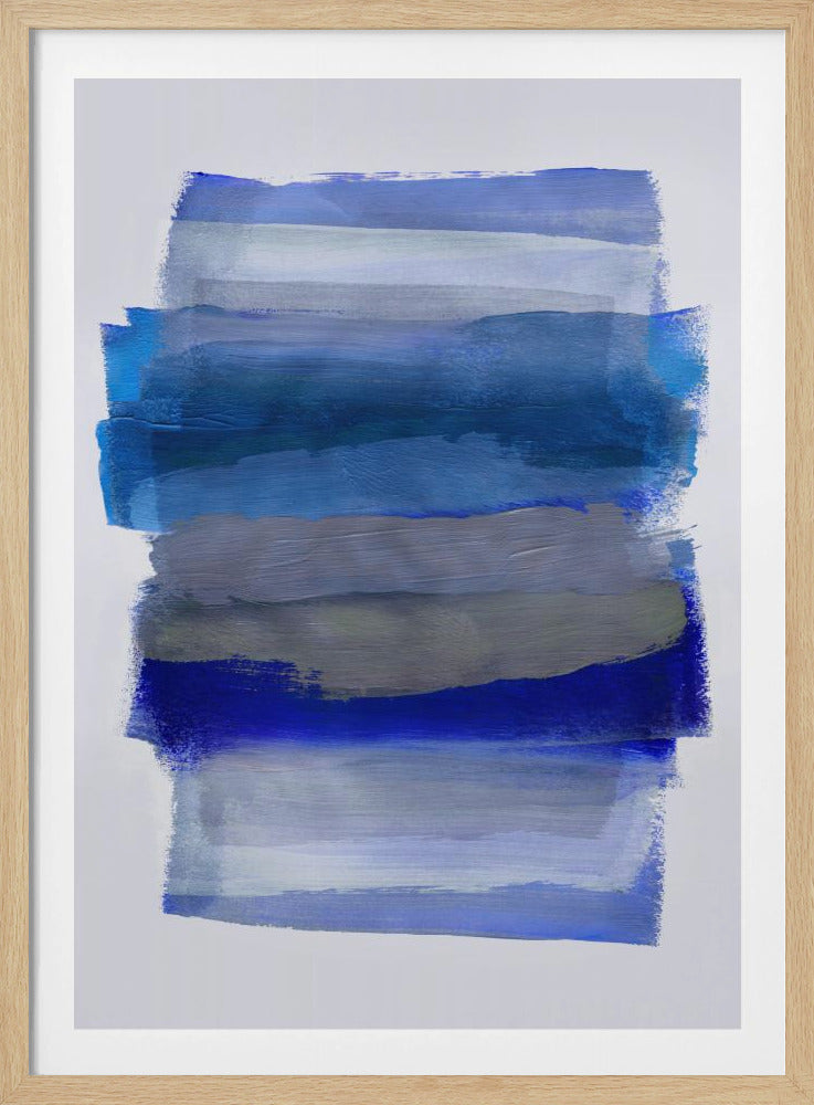 Abstracte penseelstreken 45Y | Poster