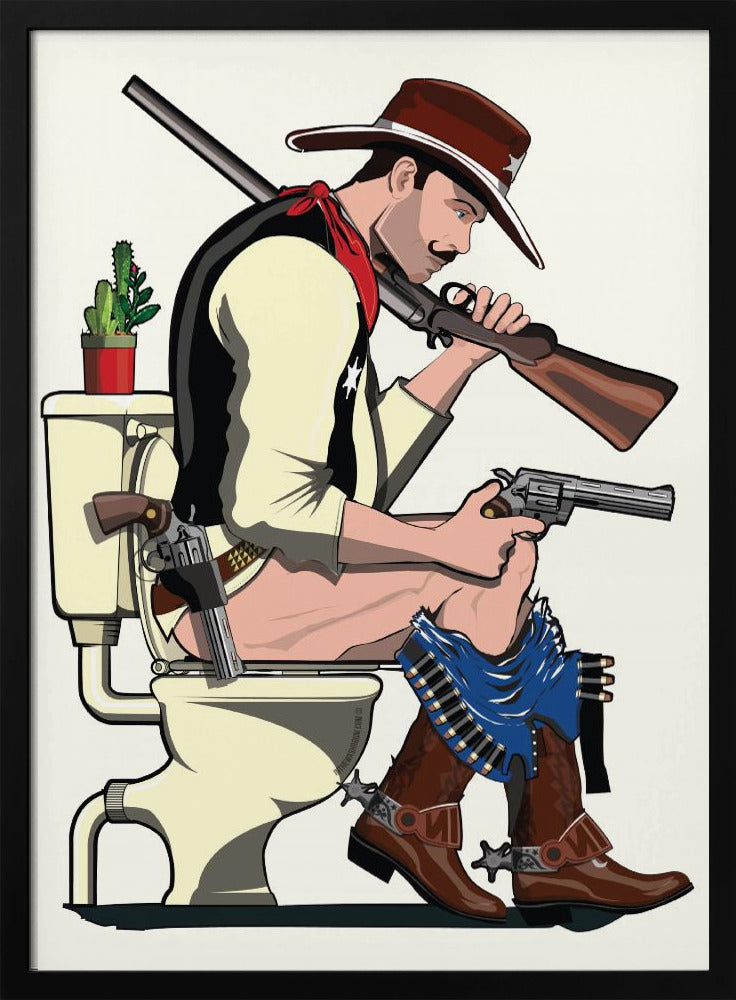 Cowboy On the Toilet | Poster