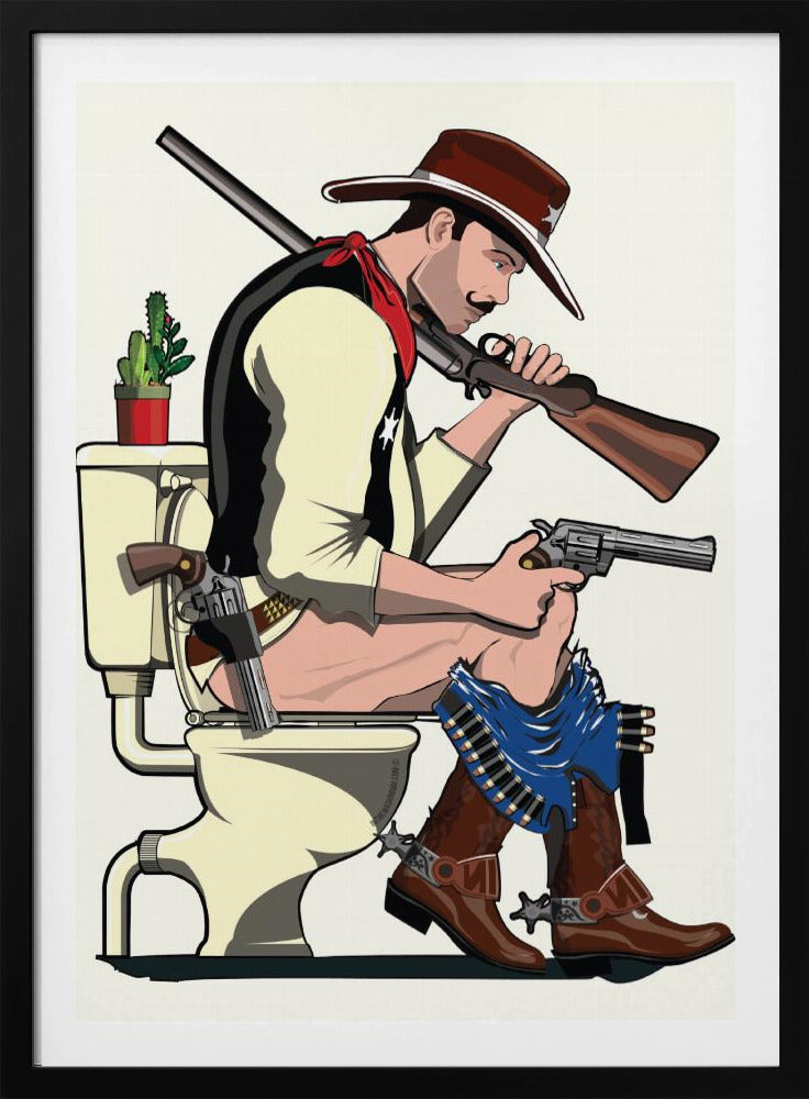Cowboy On the Toilet | Poster