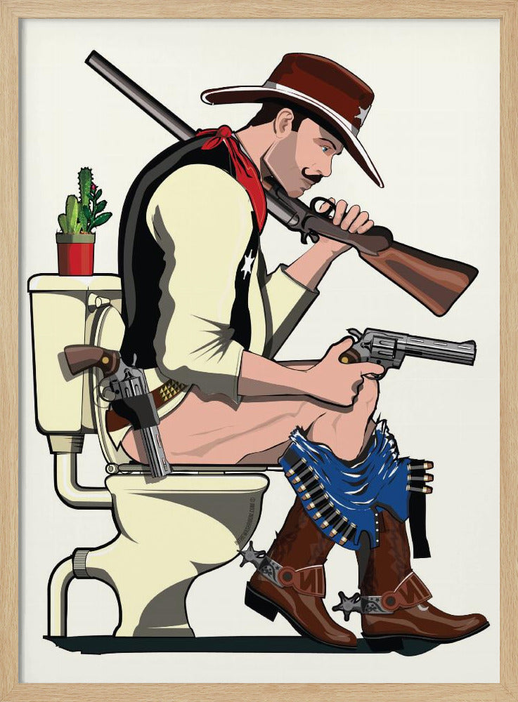 Cowboy On the Toilet | Poster