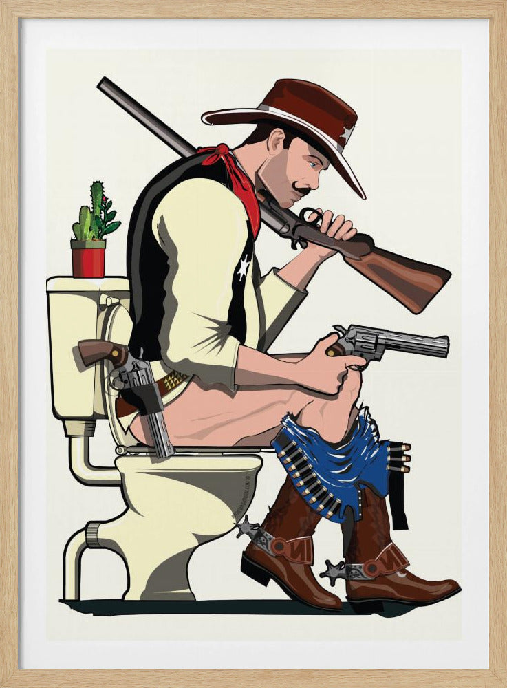 Cowboy On the Toilet | Poster