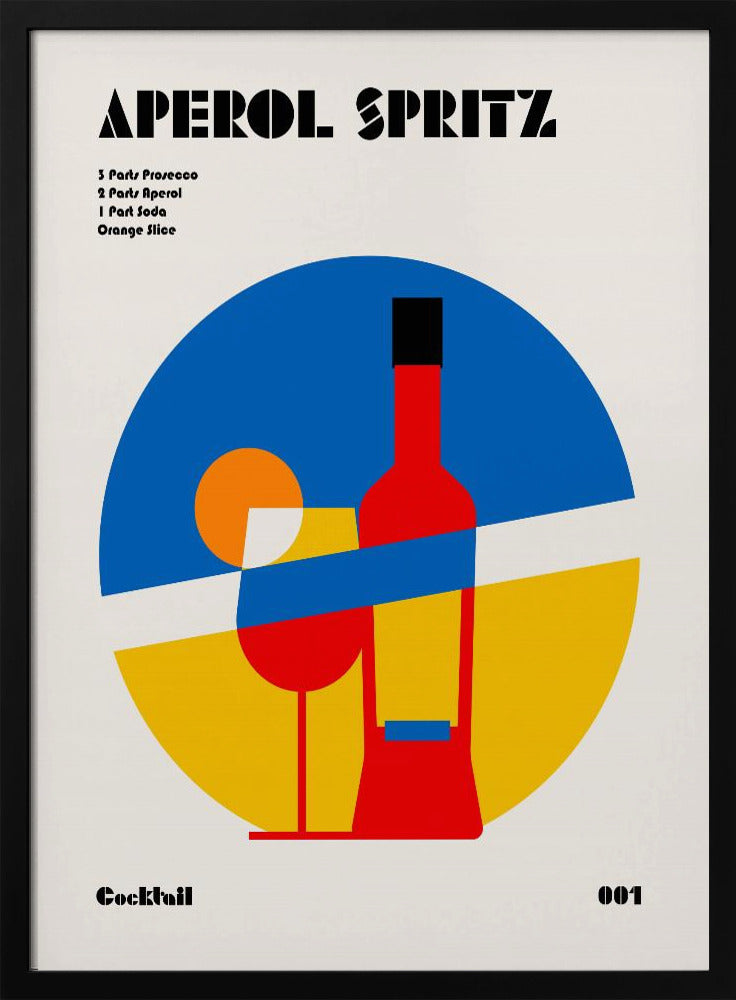 Aperol Spritz Cocktail Bauhaus Kunstdruk | Poster