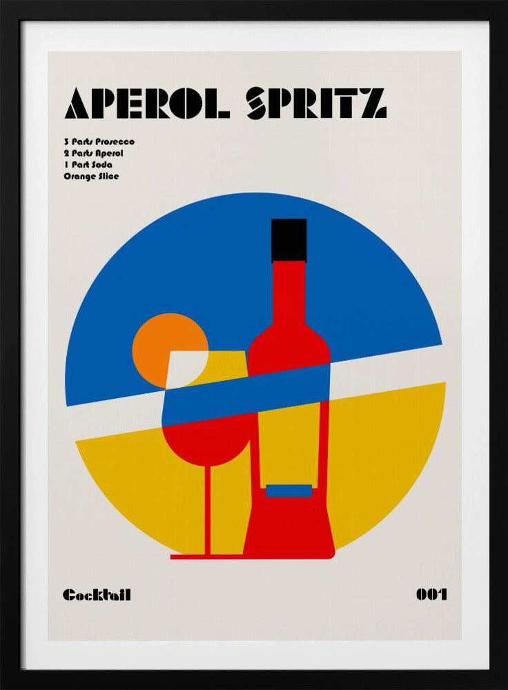 Aperol Spritz Cocktail Bauhaus Kunstdruk | Poster