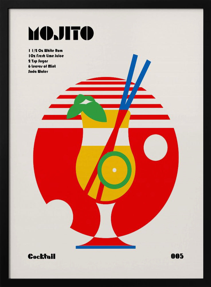 Mojito Bauhaus-cocktail | Poster