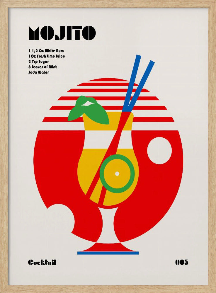 Mojito Bauhaus-cocktail | Poster