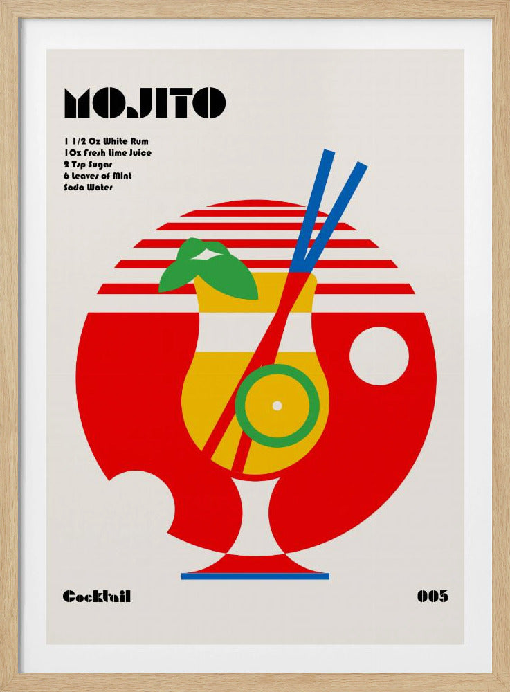 Mojito Bauhaus-cocktail | Poster
