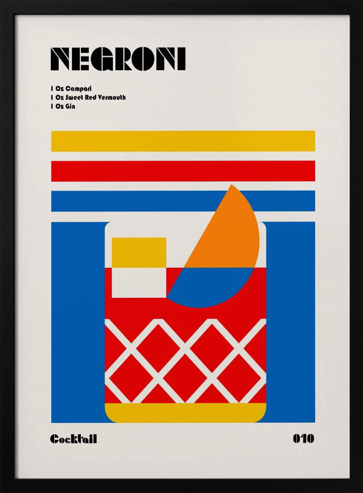 Negroni Bauhaus-cocktail | Poster