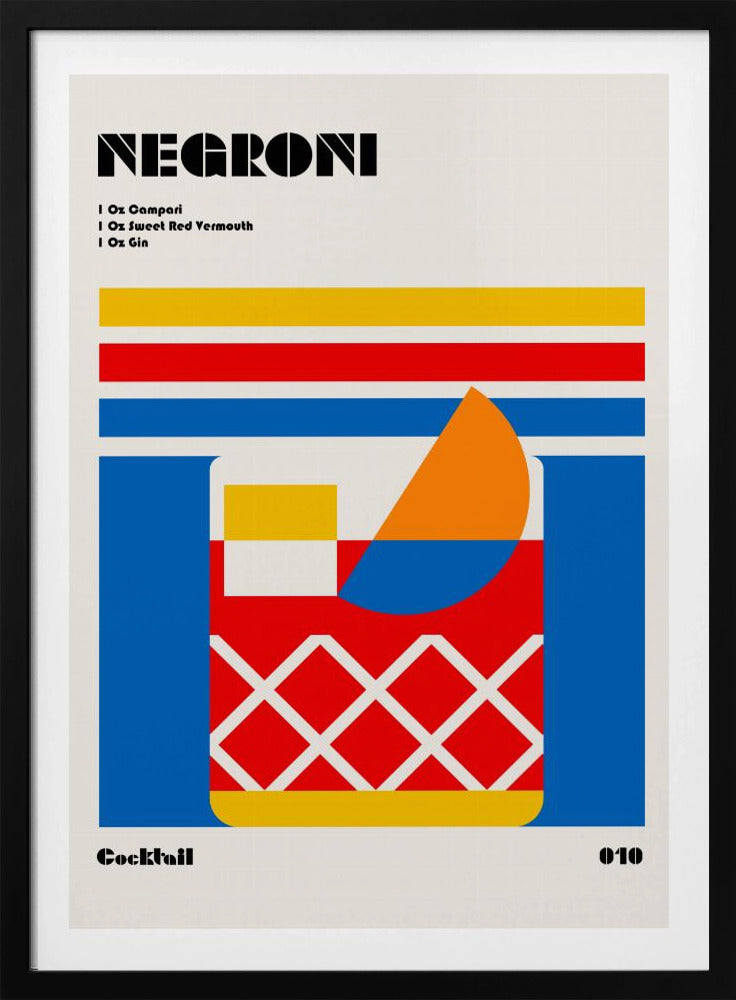 Negroni Bauhaus-cocktail | Poster