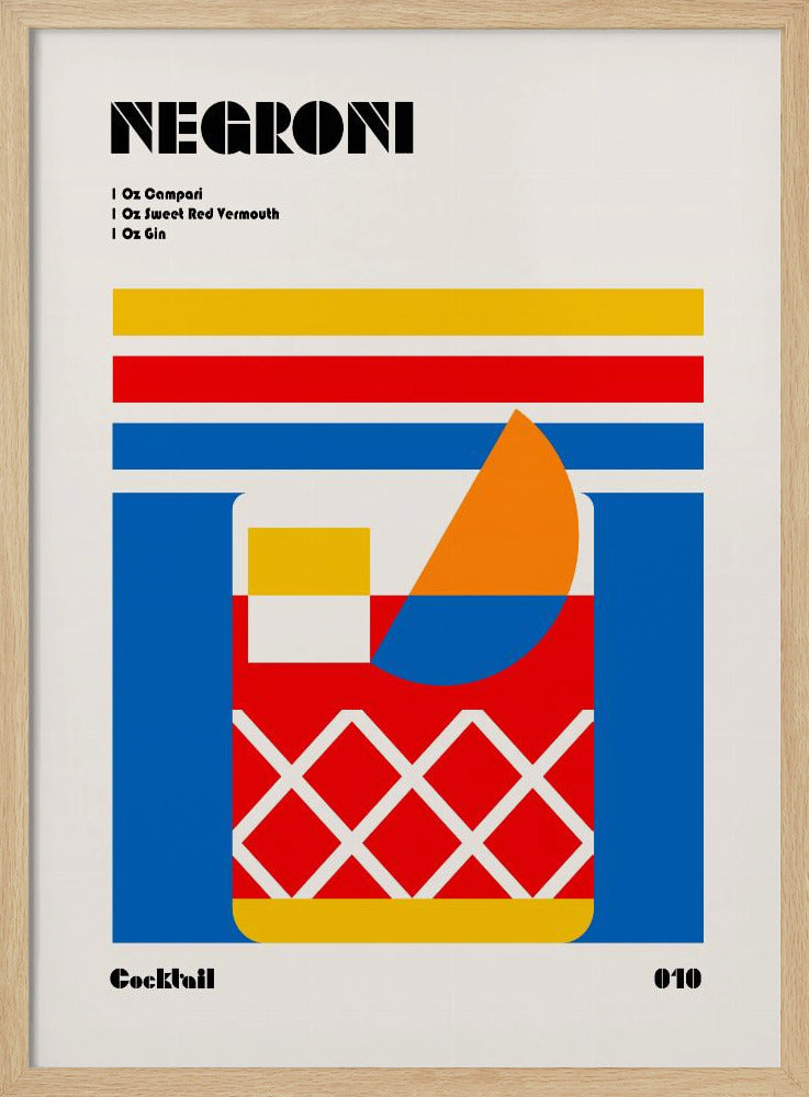 Negroni Bauhaus-cocktail | Poster