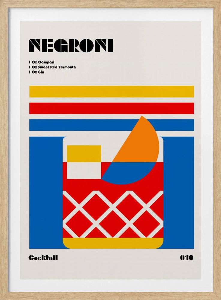 Negroni Bauhaus-cocktail | Poster