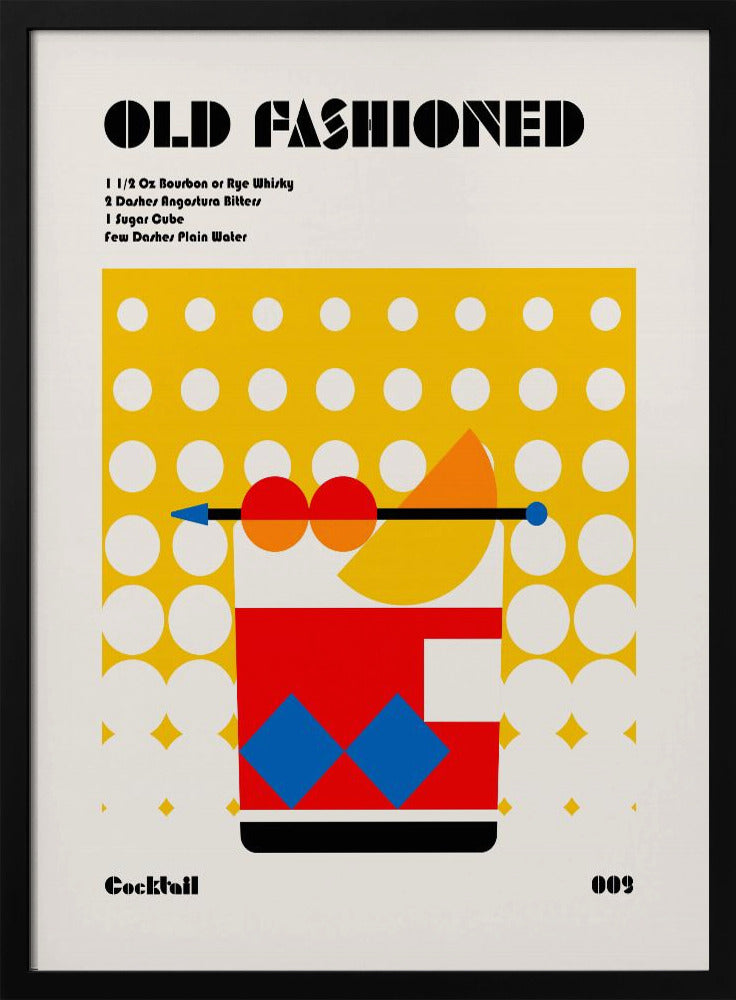 Ouderwetse Bauhaus-cocktail | Poster
