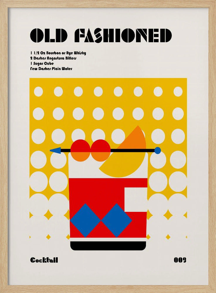 Ouderwetse Bauhaus-cocktail | Poster