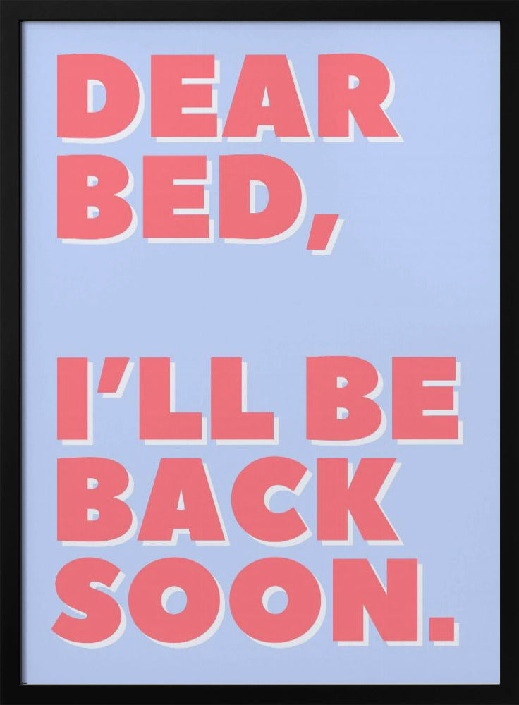Brief aan mijn bed | Poster