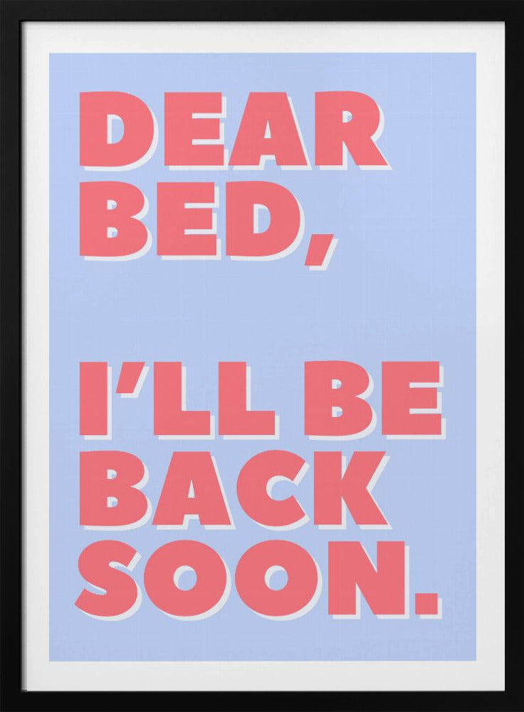Brief aan mijn bed | Poster