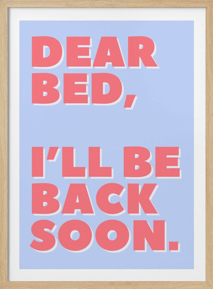Brief aan mijn bed | Poster