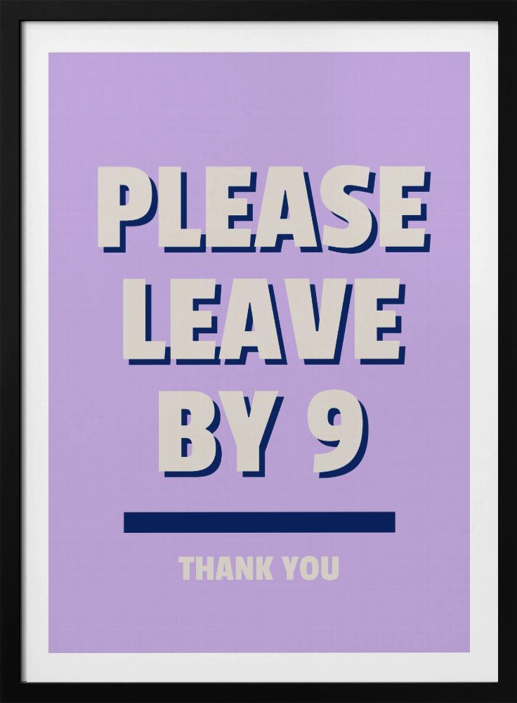 Uit bij Negen | Poster